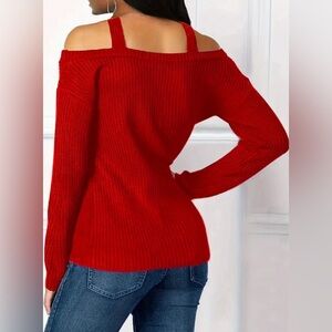 Red wool knit sweater 🧶